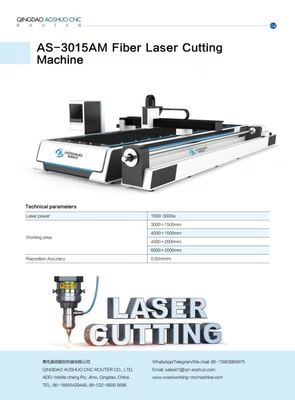 3000mm×1500mm AoShuo 6020 Metal Pipe Laser Cutting Machine